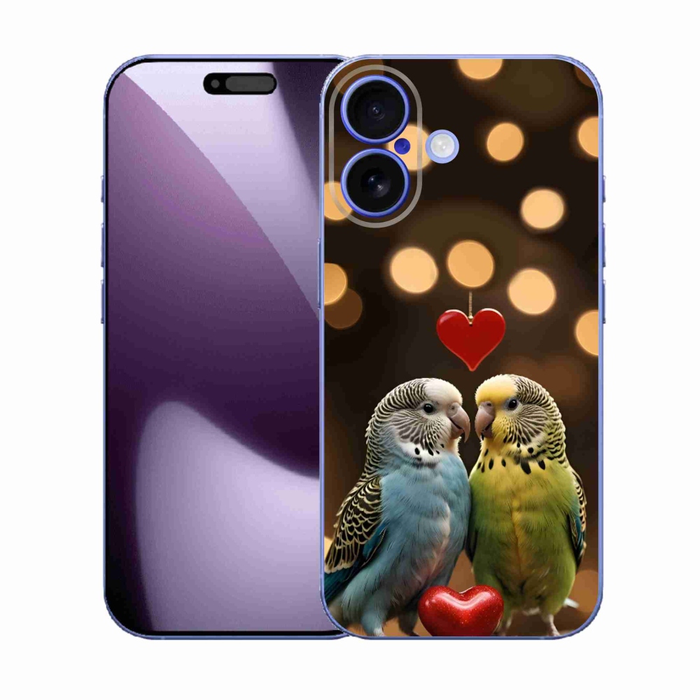 Gélový kryt mmCase na iPhone 17 - zamilovaní papagáje