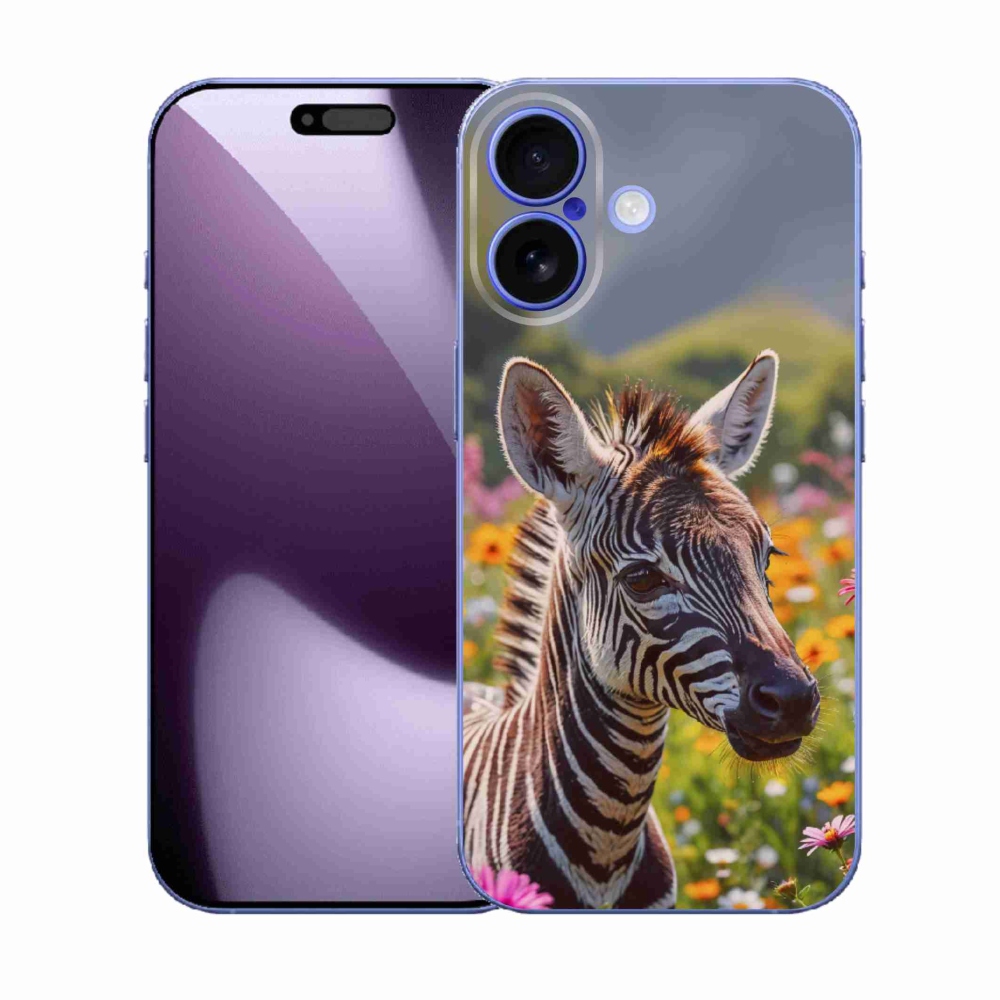 Gélový kryt mmCase na iPhone 17 - zebra na lúke
