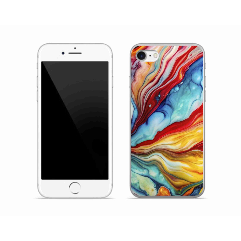 Gélový kryt mmCase na iPhone SE (2020) - abstraktný motív 58