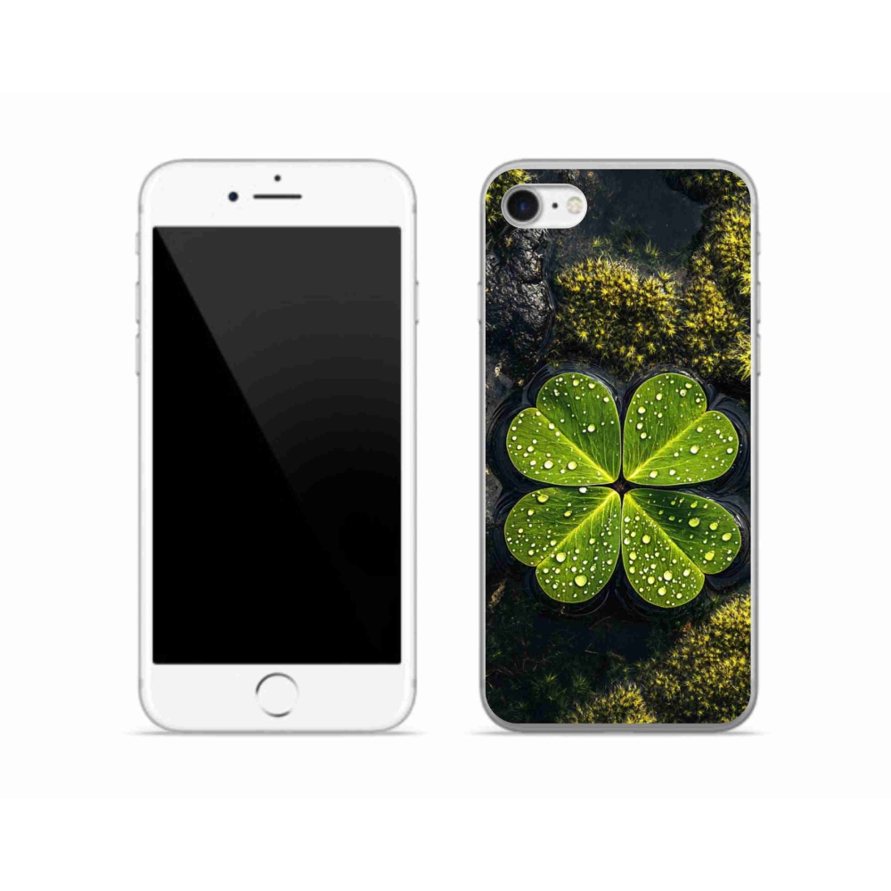 Gélový kryt mmCase na iPhone SE (2020) - štvorlístok