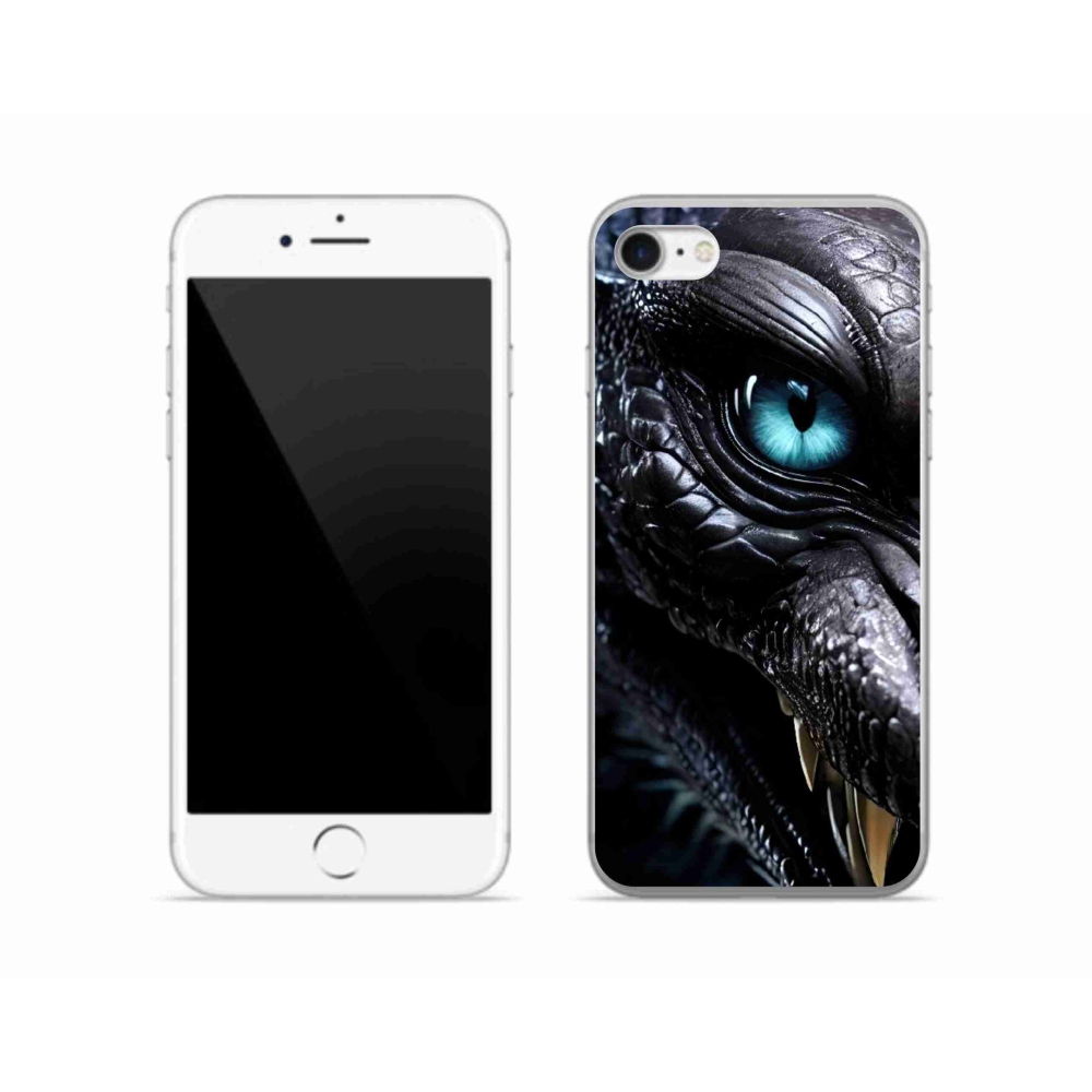 Gélový kryt mmCase na iPhone SE (2020) - dračí pohľad