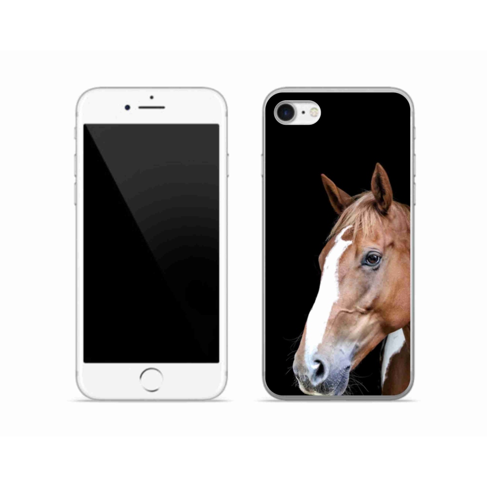 Gélový kryt mmCase na iPhone SE (2020) - hnedý kôň 3