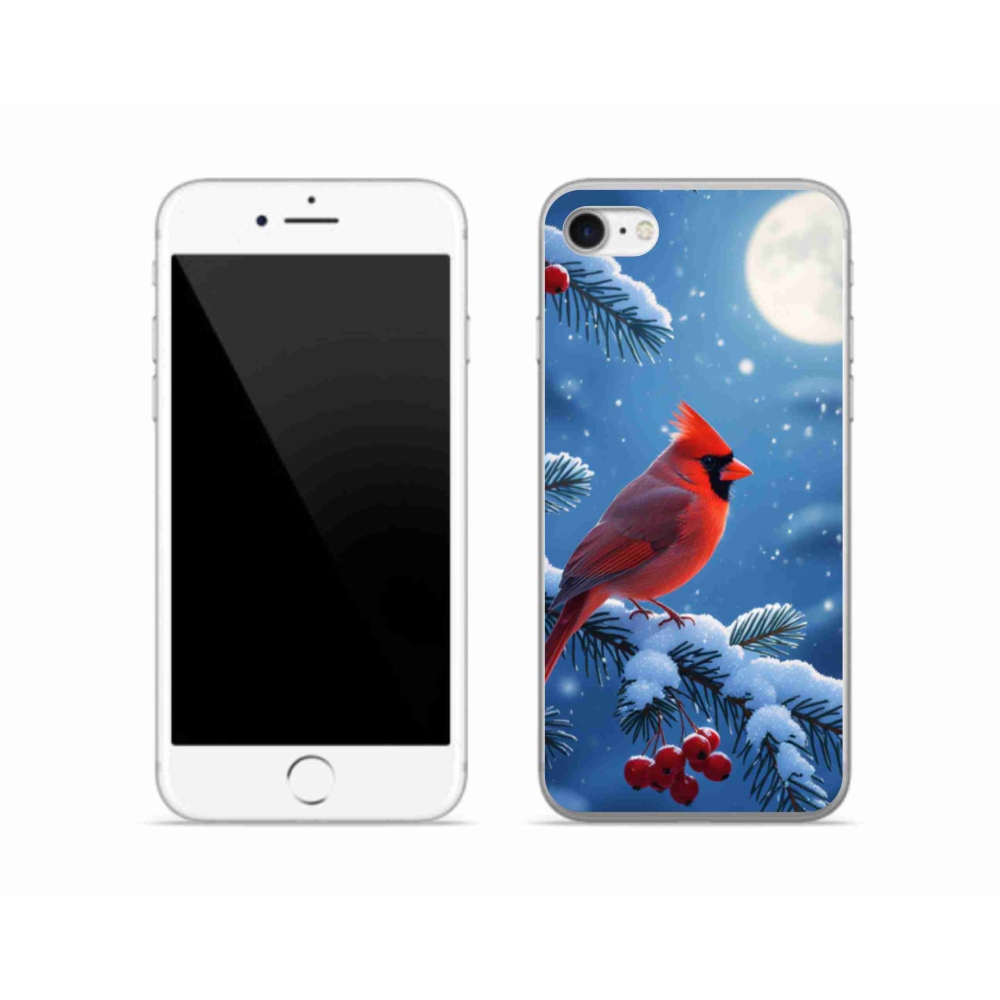 Gélový kryt mmCase na iPhone SE (2020) - kardinál červený
