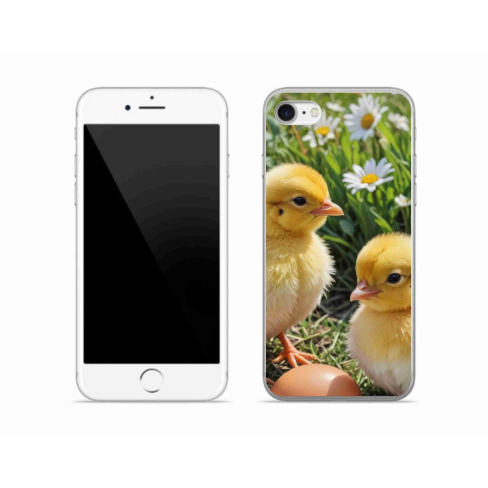 Gélový kryt mmCase na iPhone SE (2020) - kuriatka