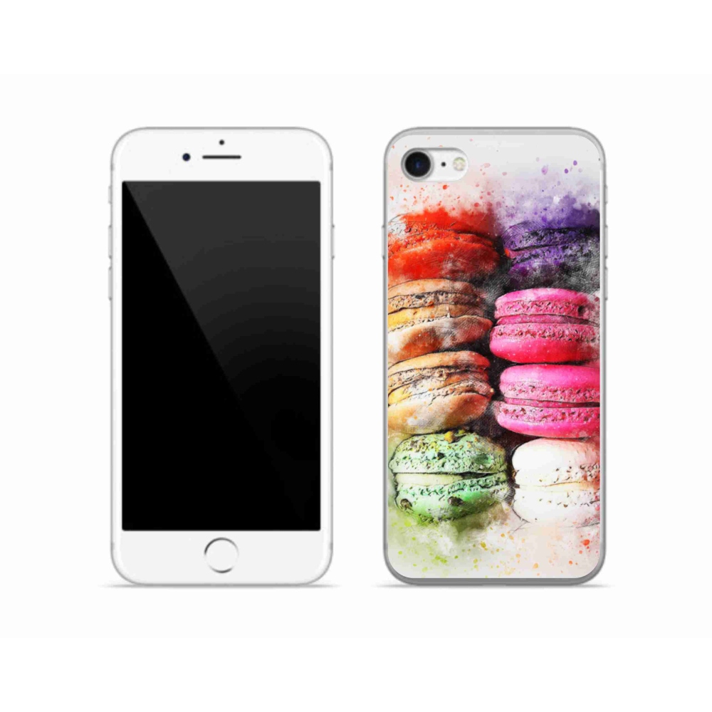 Gélový kryt mmCase na iPhone SE (2020) - makrónky