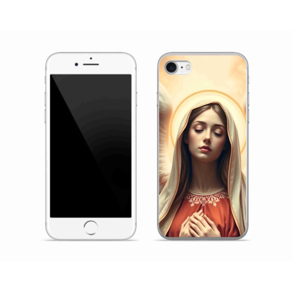 Gélový kryt mmCase na iPhone SE (2020) - náboženský motív