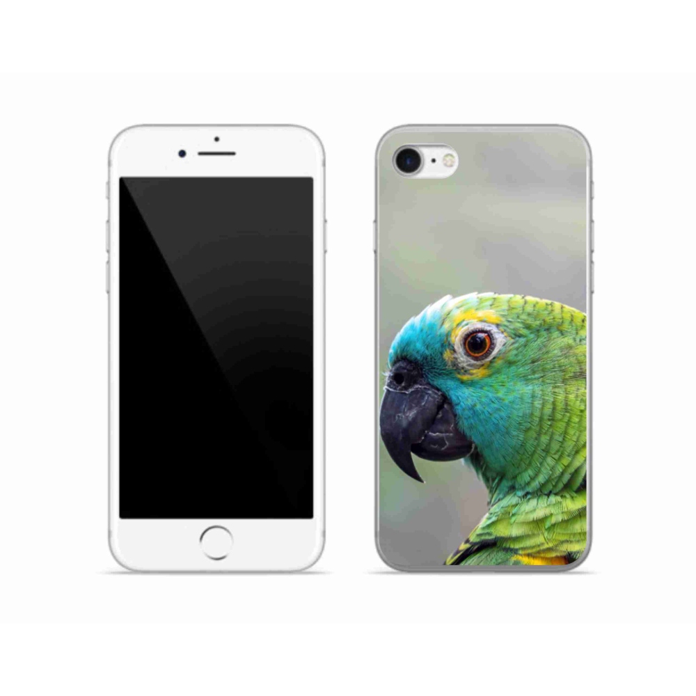 Gélový kryt mmCase na iPhone SE (2020) - papagáj amazoňan