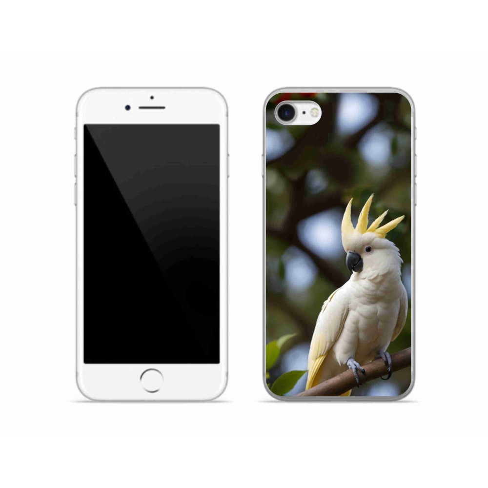 Gélový kryt mmCase na iPhone SE (2020) - papagáj kakadu 3