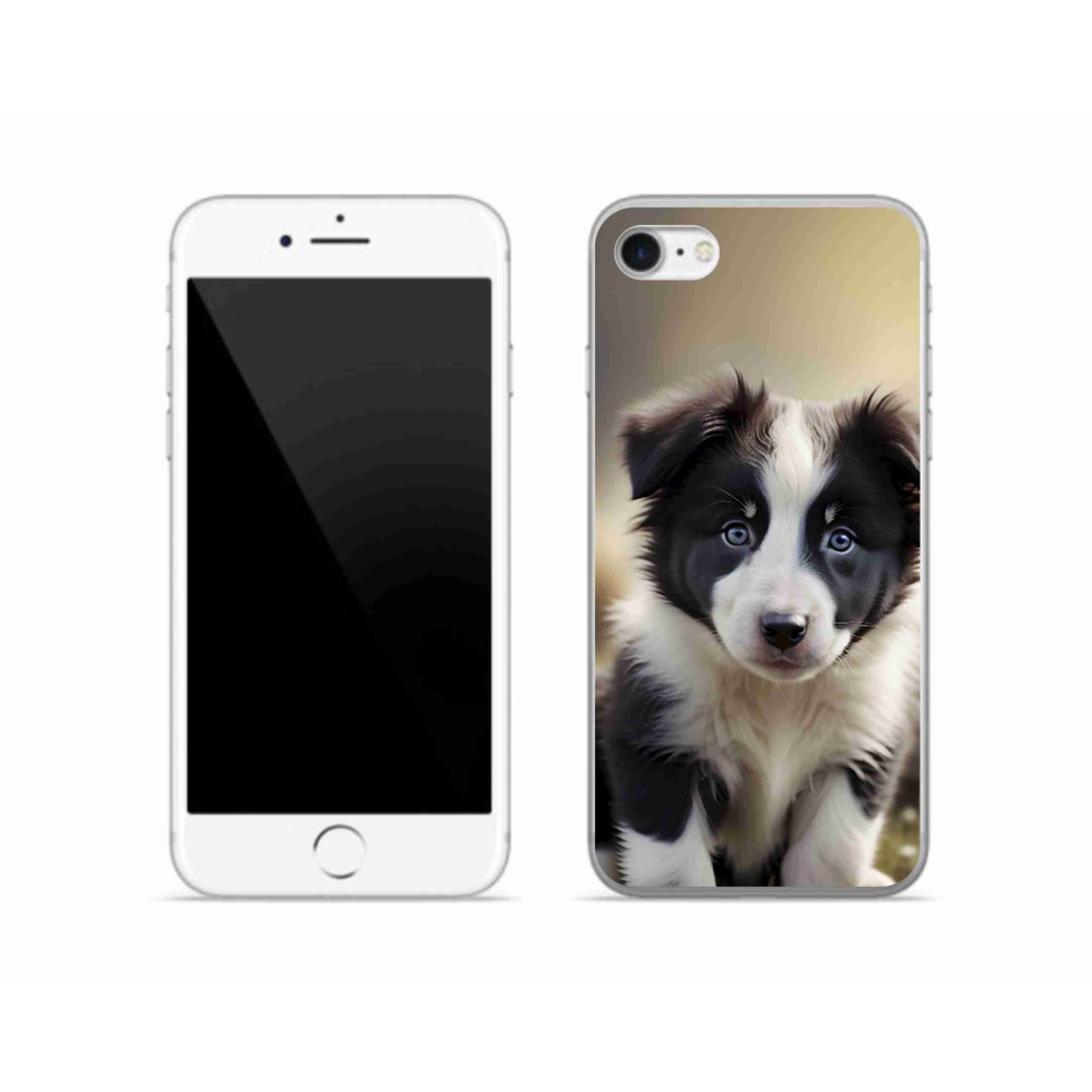 Gélový kryt mmCase na iPhone SE (2020) - roztomilá border kólia