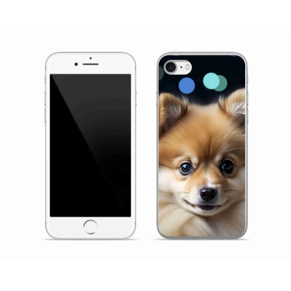 Gélový kryt mmCase na iPhone SE (2020) - roztomilý pomeranian