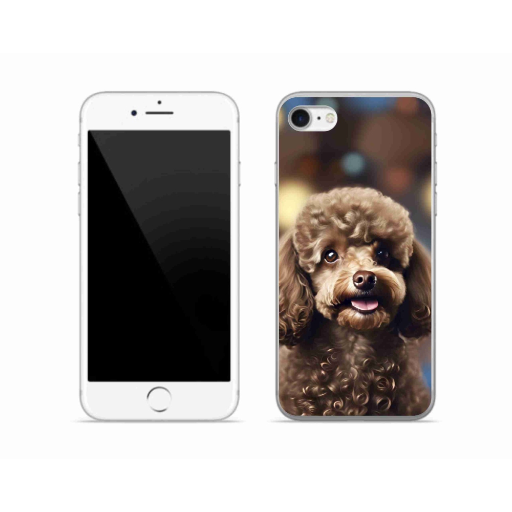 Gélový kryt mmCase na iPhone SE (2020) - roztomilý pudel