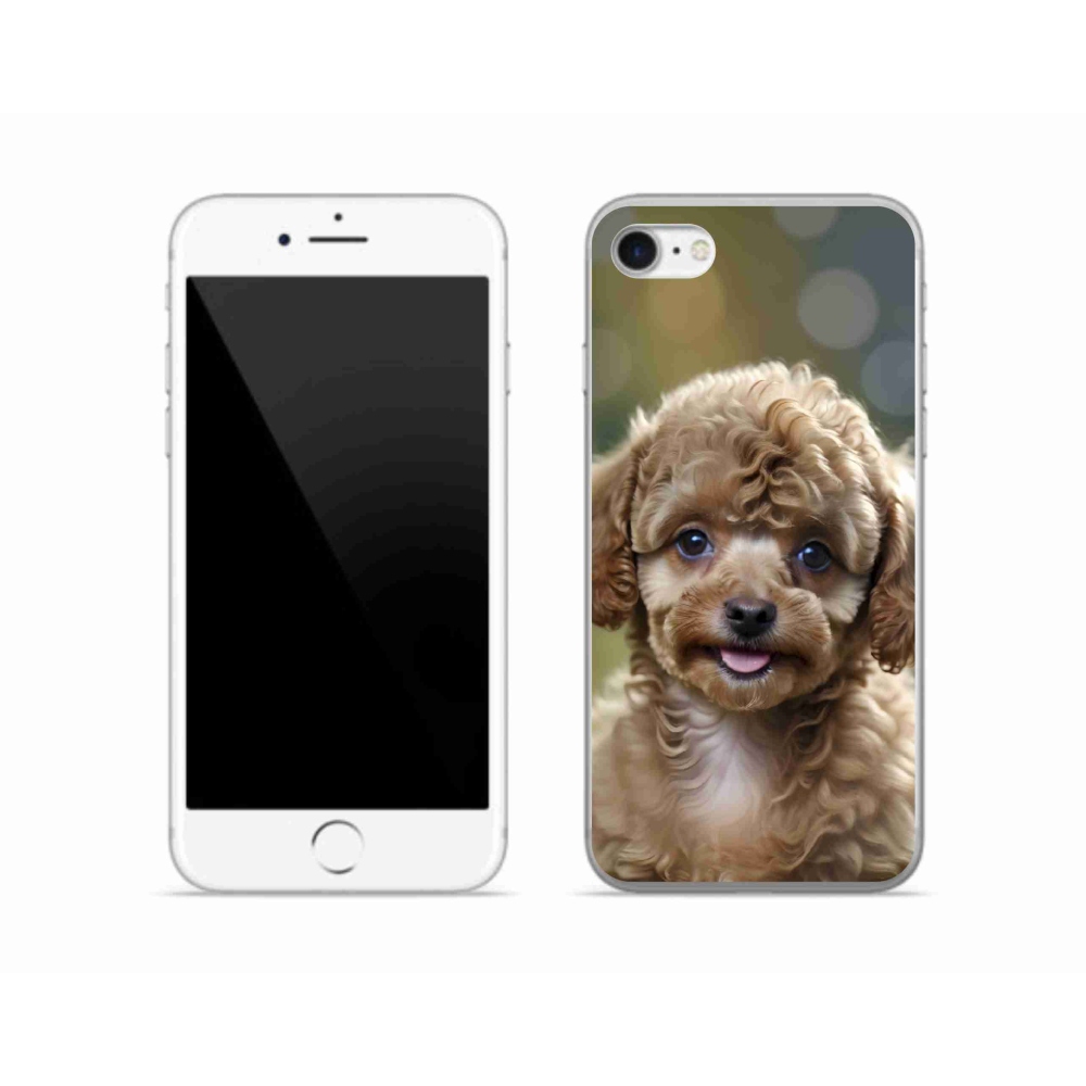 Gélový kryt mmCase na iPhone SE (2020) - roztomilý pudel