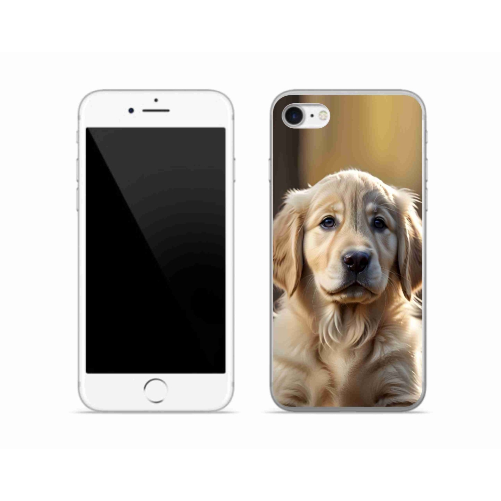 Gélový kryt mmCase na iPhone SE (2020) - roztomilý zlatý retriever