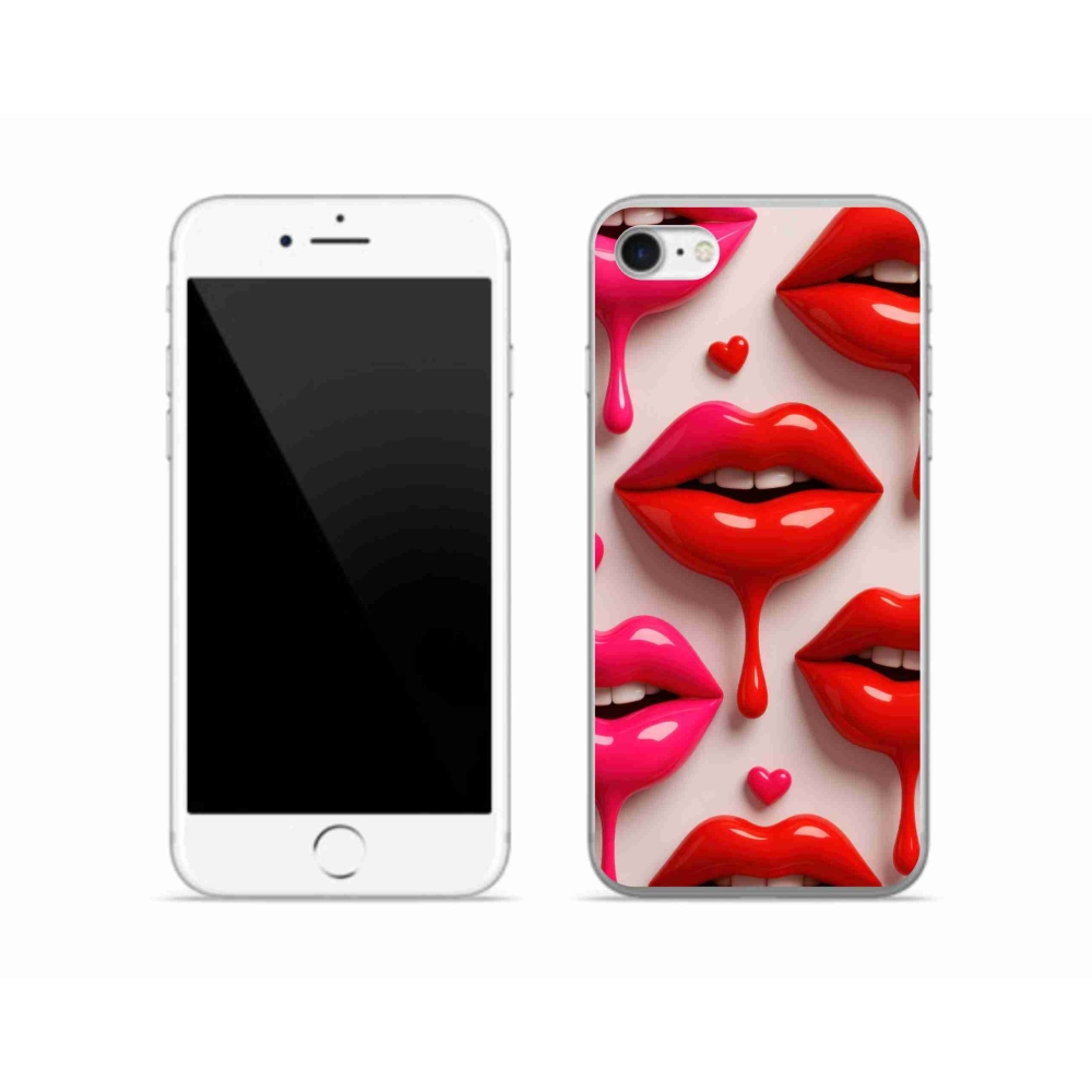 Gélový kryt mmCase na iPhone SE (2020) - pery 2