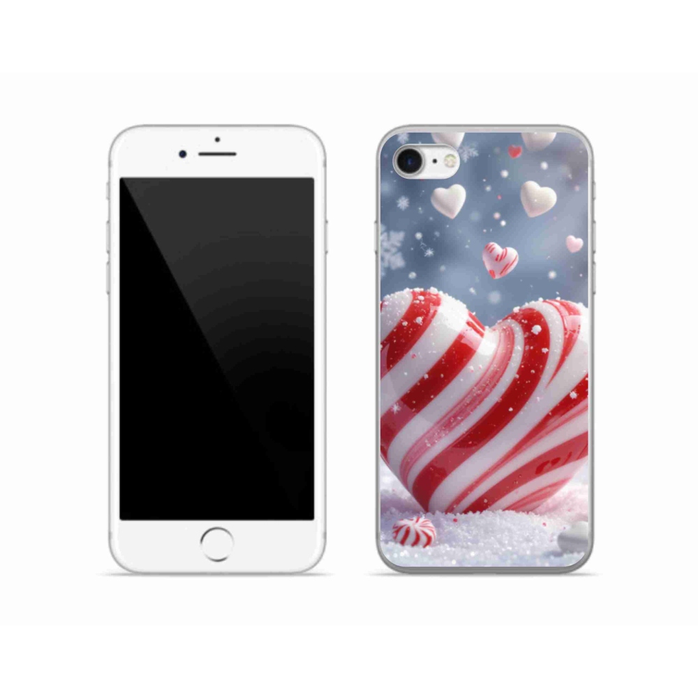Gélový kryt mmCase na iPhone SE (2020) - sladké srdce