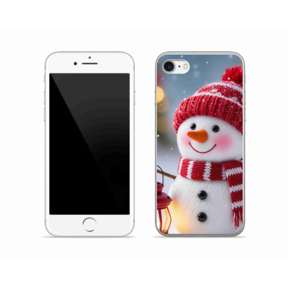 Gélový kryt mmCase na iPhone SE (2020) - snehuliak 2