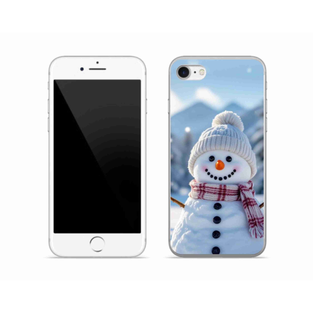 Gélový kryt mmCase na iPhone SE (2020) - snehuliak 3
