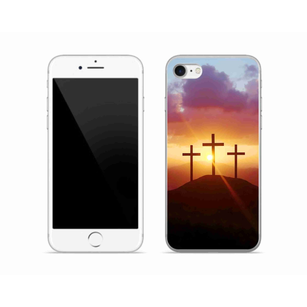 Gélový kryt mmCase na iPhone SE (2020) - tri kríža