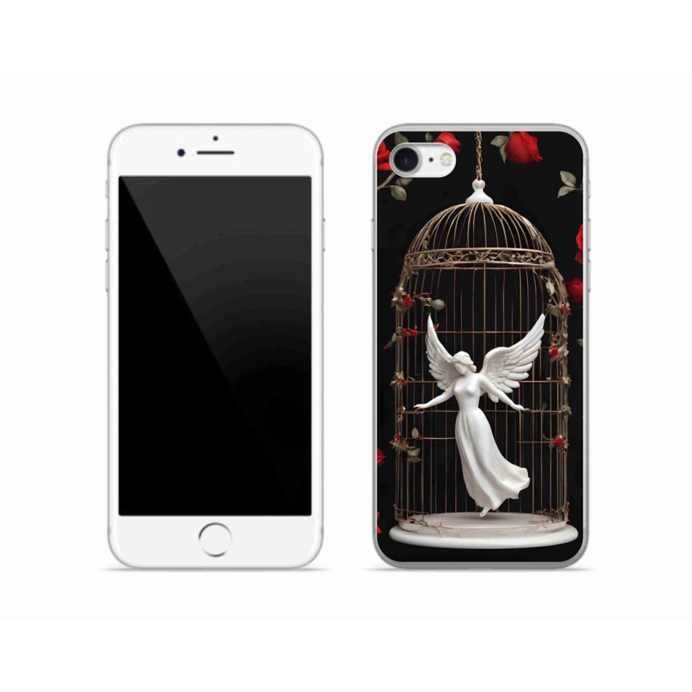 Gélový kryt mmCase na iPhone SE (2020) - uväznený anjel