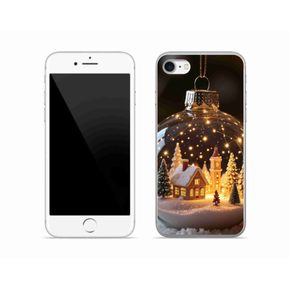 Gélový kryt mmCase na iPhone SE (2020) - vianočné gule 3