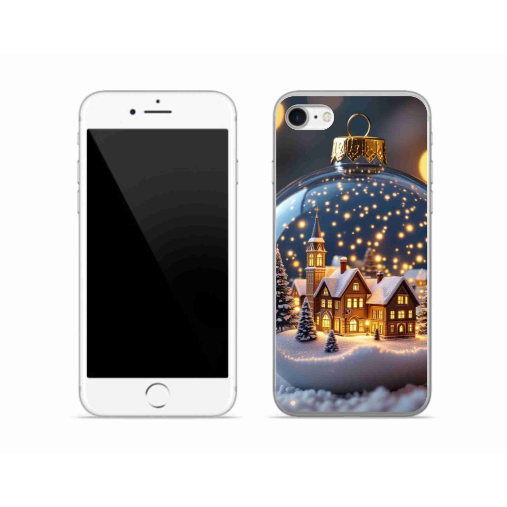 Gélový kryt mmCase na iPhone SE (2020) - vianočné gule 4