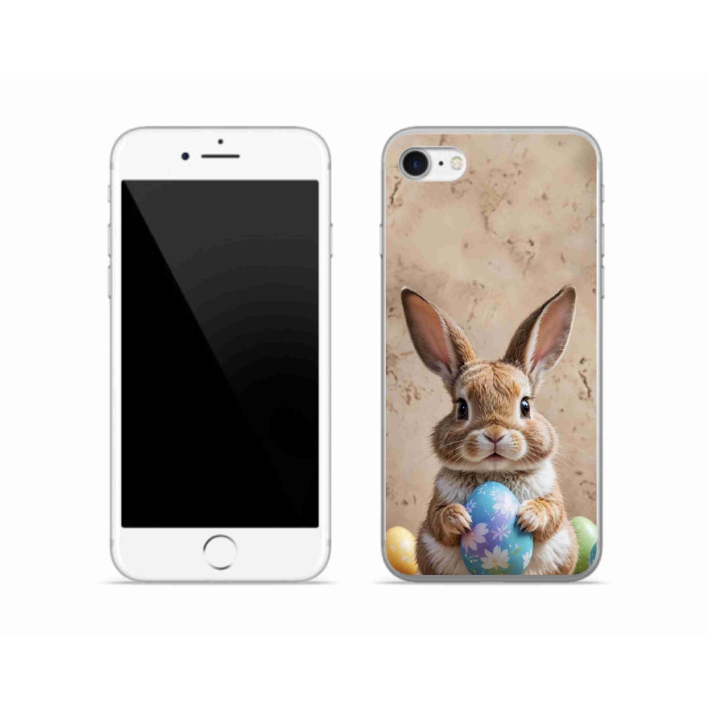 Gélový kryt mmCase na iPhone SE (2020) - veľkonočný zajačik