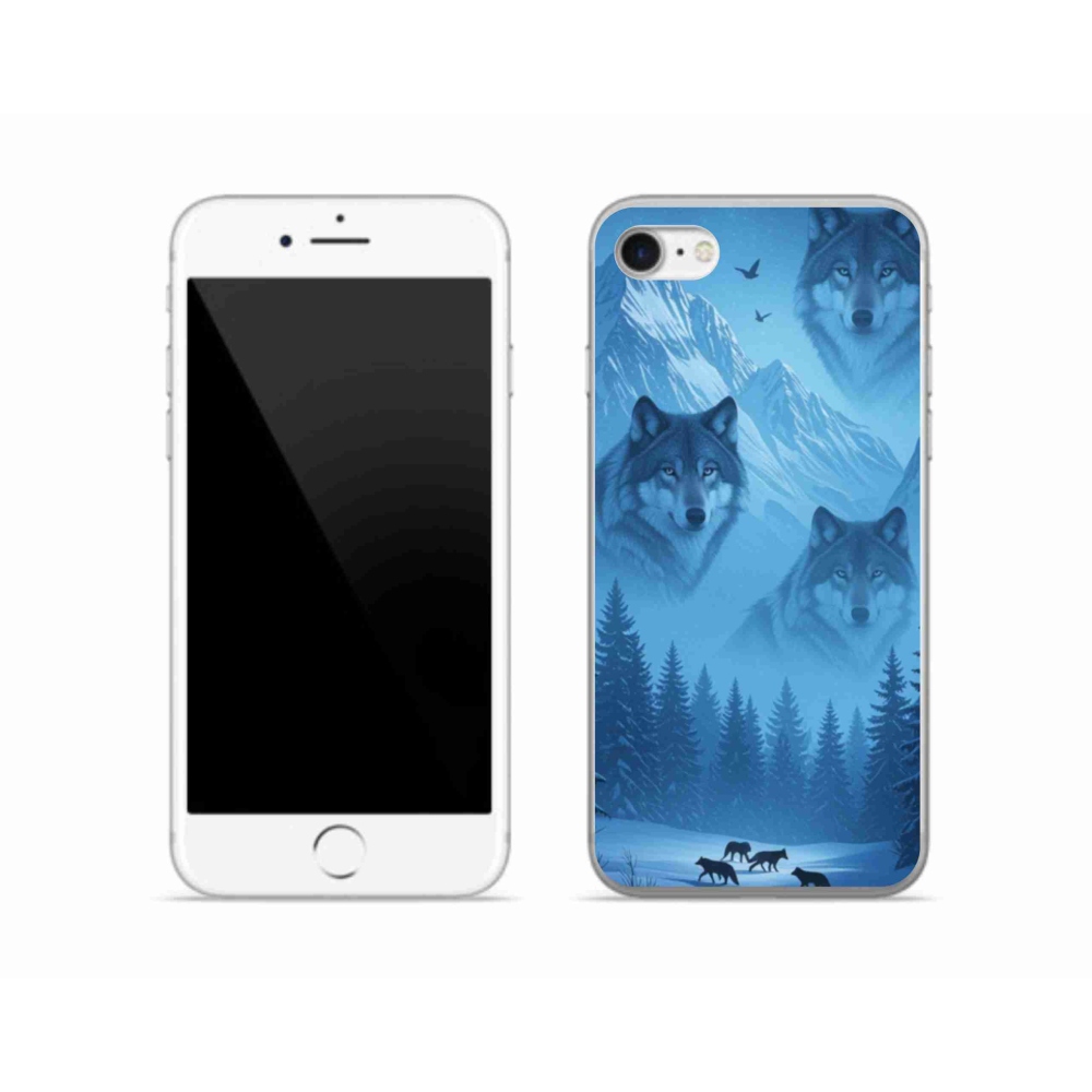 Gélový kryt mmCase na iPhone SE (2020) - vlčia svorka