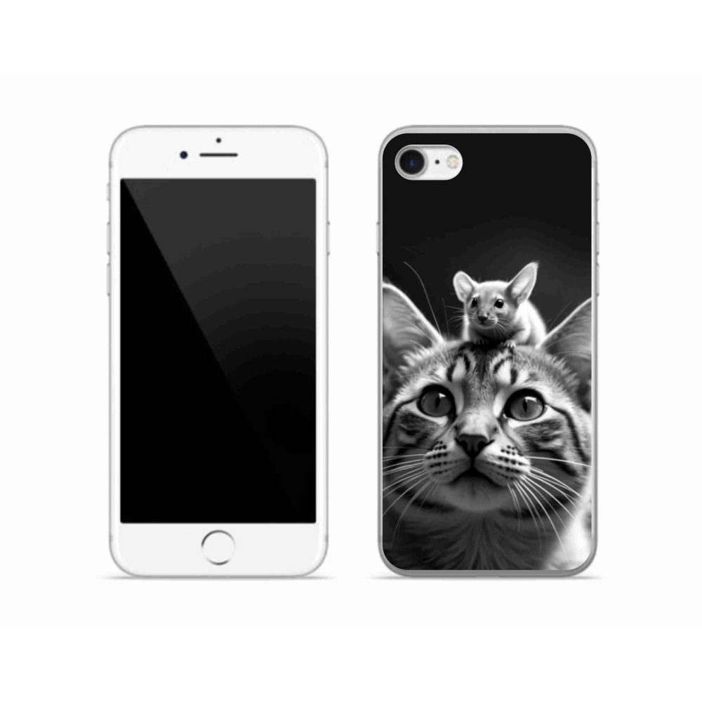 Gélový kryt mmCase na iPhone SE (2020) - zvieracie priateľstvo 2