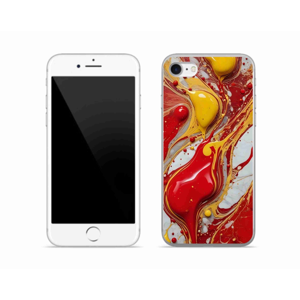 Gélový kryt mmCase na iPhone SE (2022) - abstraktný motív 42