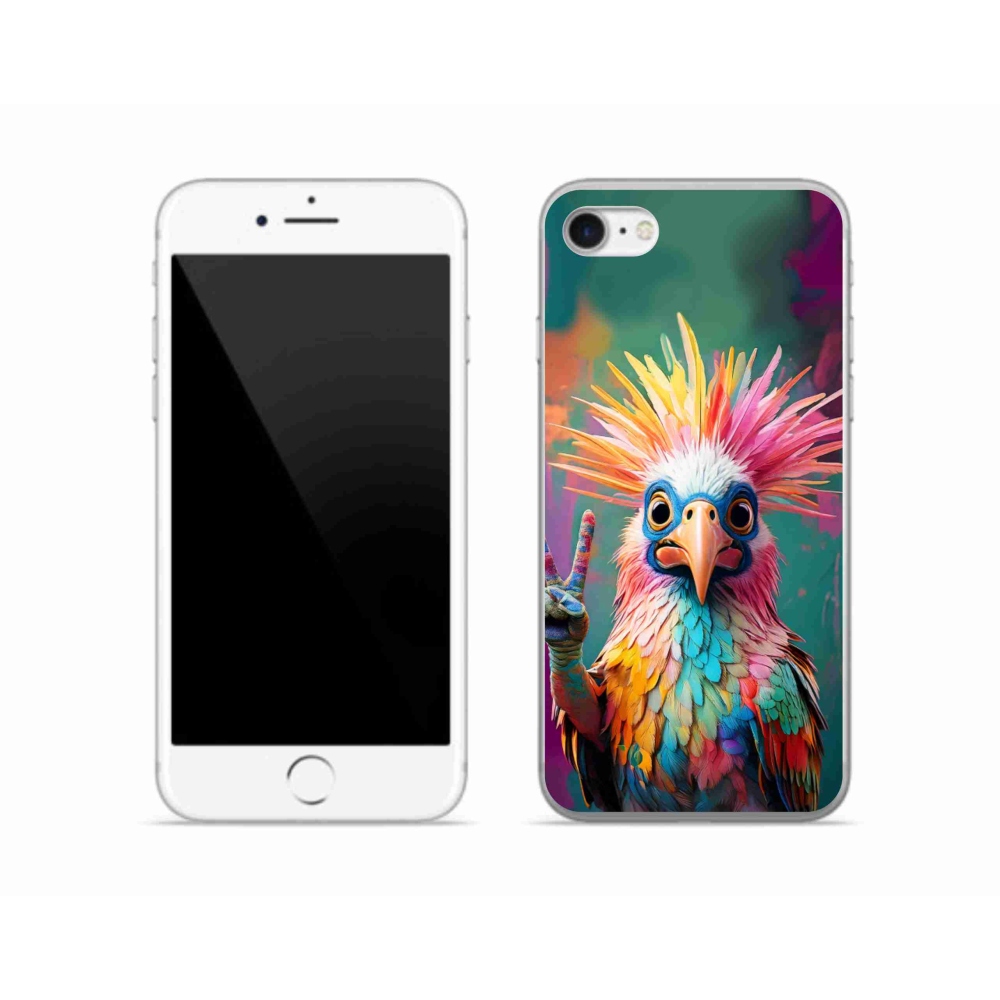 Gélový kryt mmCase na iPhone SE (2022) - farebný rebel