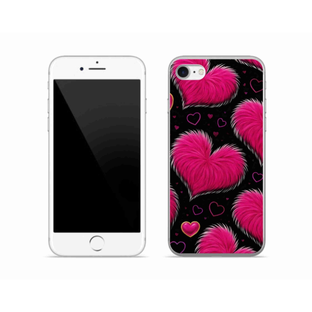Gélový kryt mmCase na iPhone SE (2022) - hebké srdce