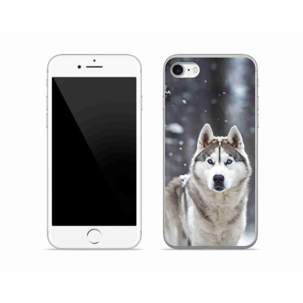 Gélový kryt mmCase na iPhone SE (2022) - husky 2