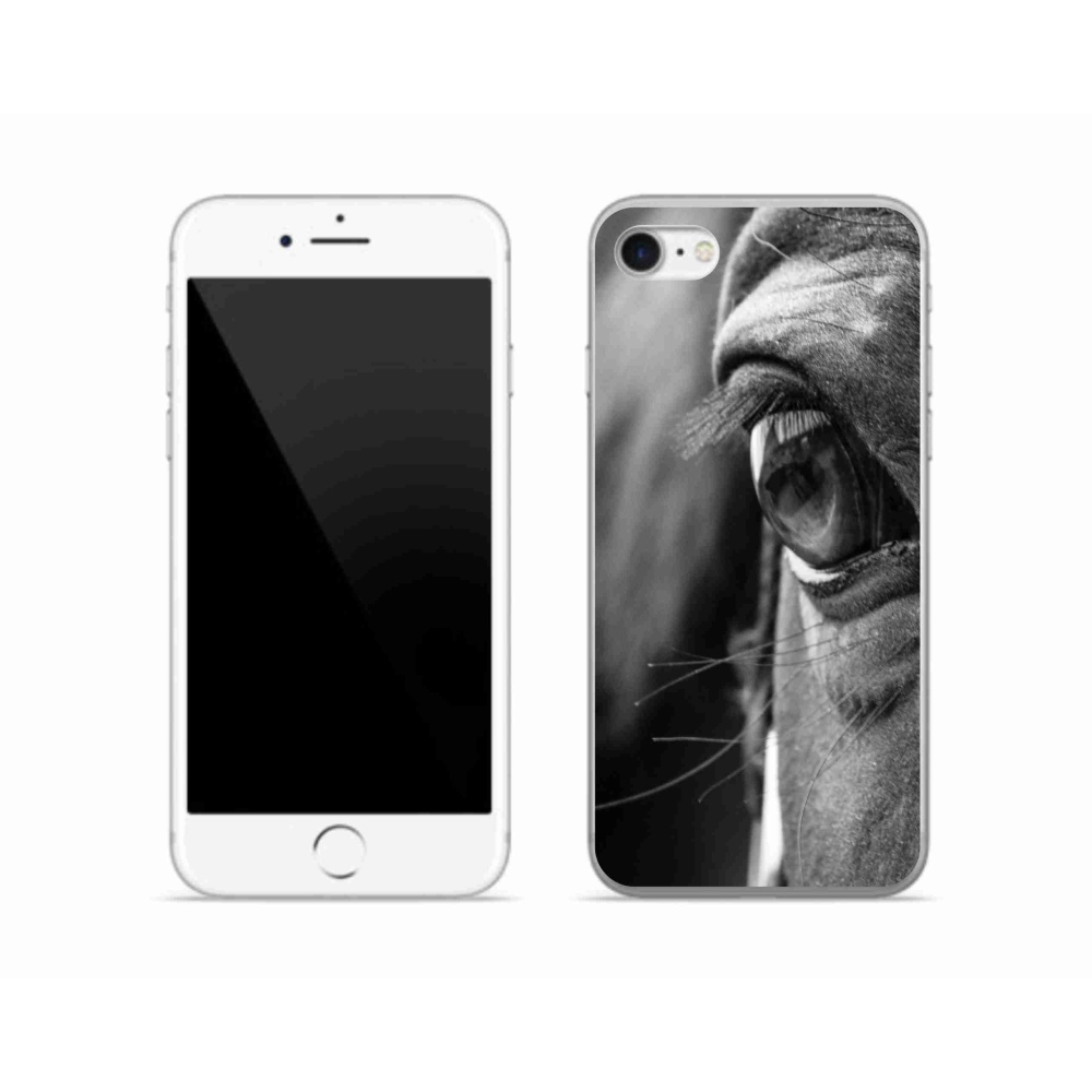 Gélový kryt mmCase na iPhone SE (2022) - konský pohľad