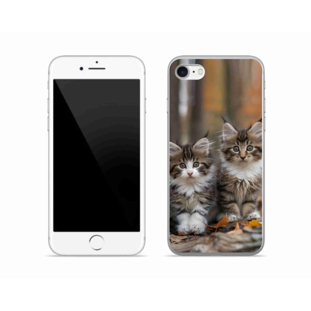 Gélový kryt mmCase na iPhone SE (2022) - mačacie duo 3