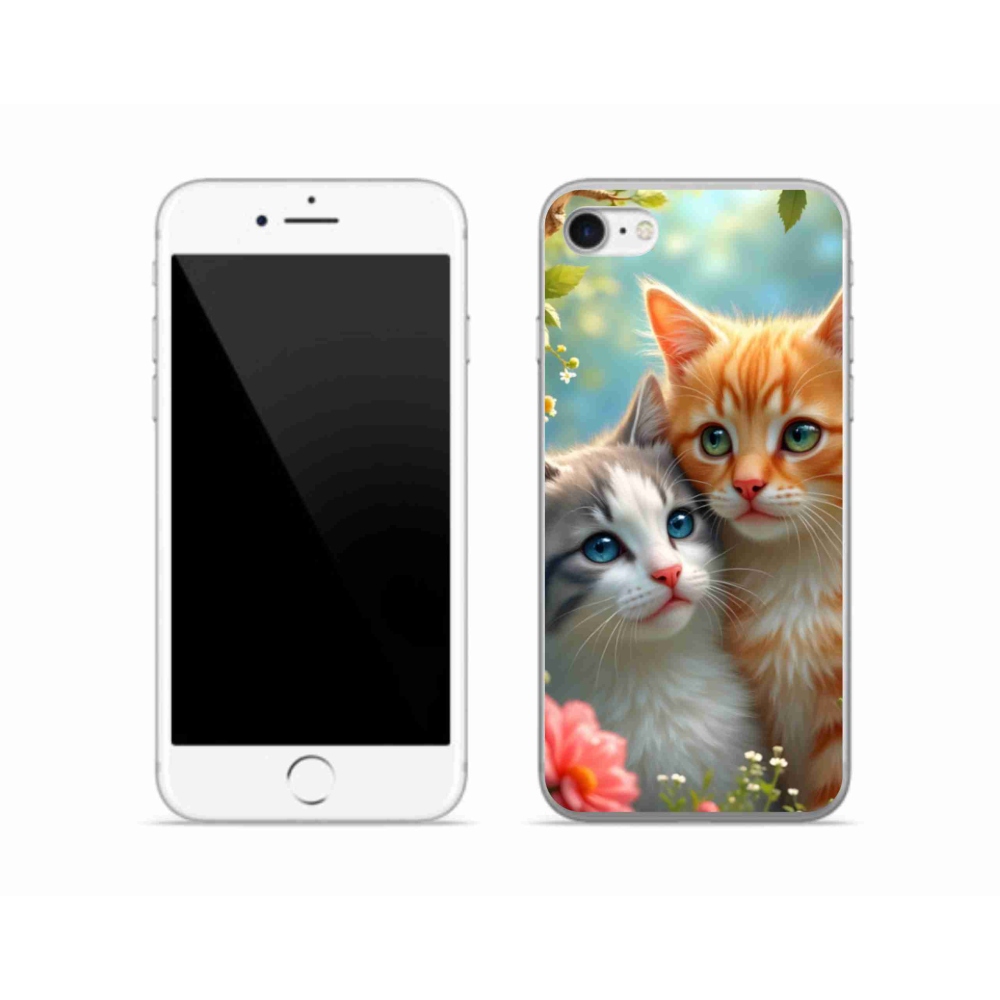 Gélový kryt mmCase na iPhone SE (2022) - mačacia láska 2