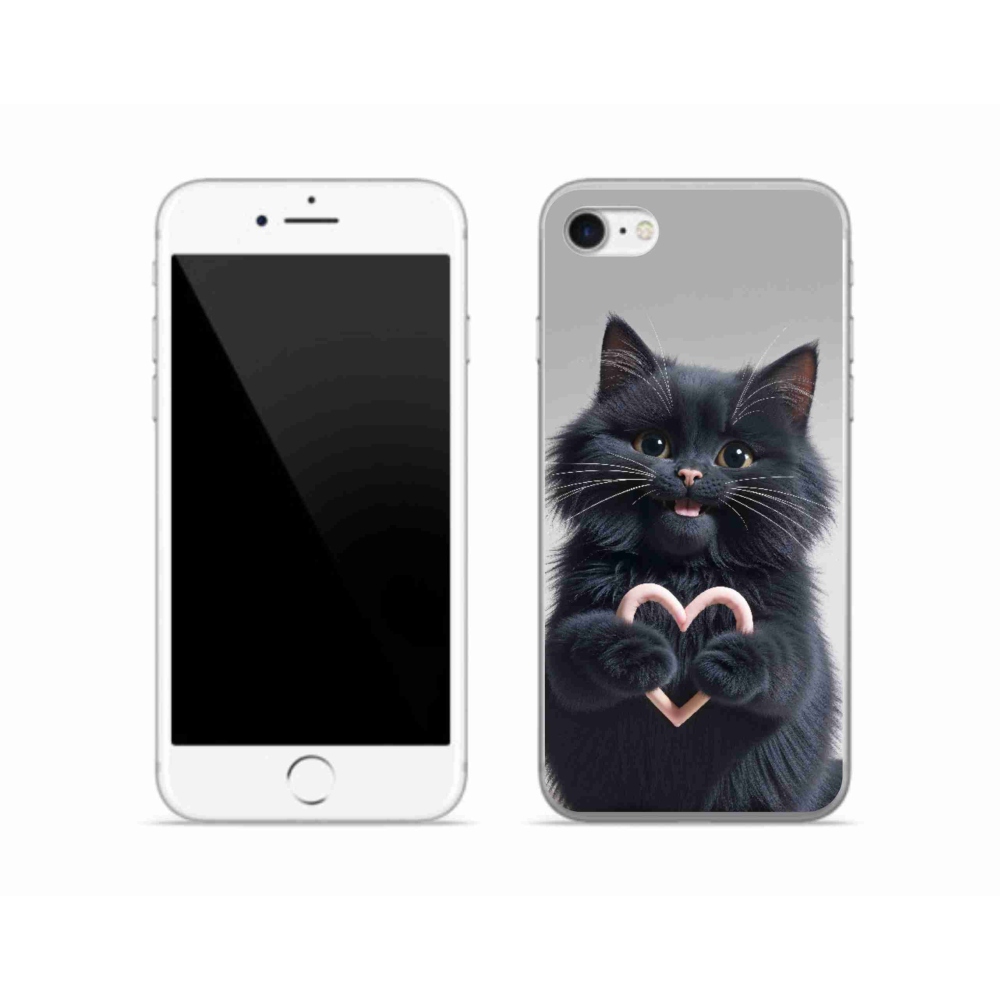 Gélový kryt mmCase na iPhone SE (2022) - mačacia láska 3