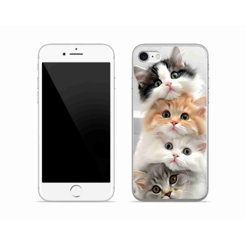 Gélový kryt mmCase na iPhone SE (2022) - mačacia partia