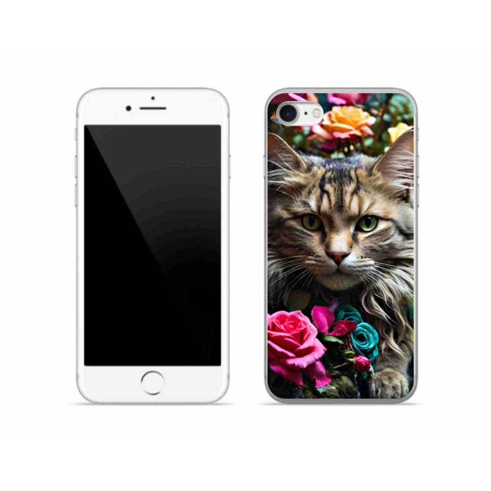 Gélový kryt mmCase na iPhone SE (2022) - mačacie pohľad 2