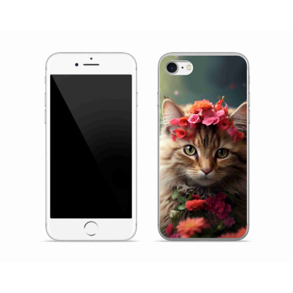 Gélový kryt mmCase na iPhone SE (2022) - mačacia princezná