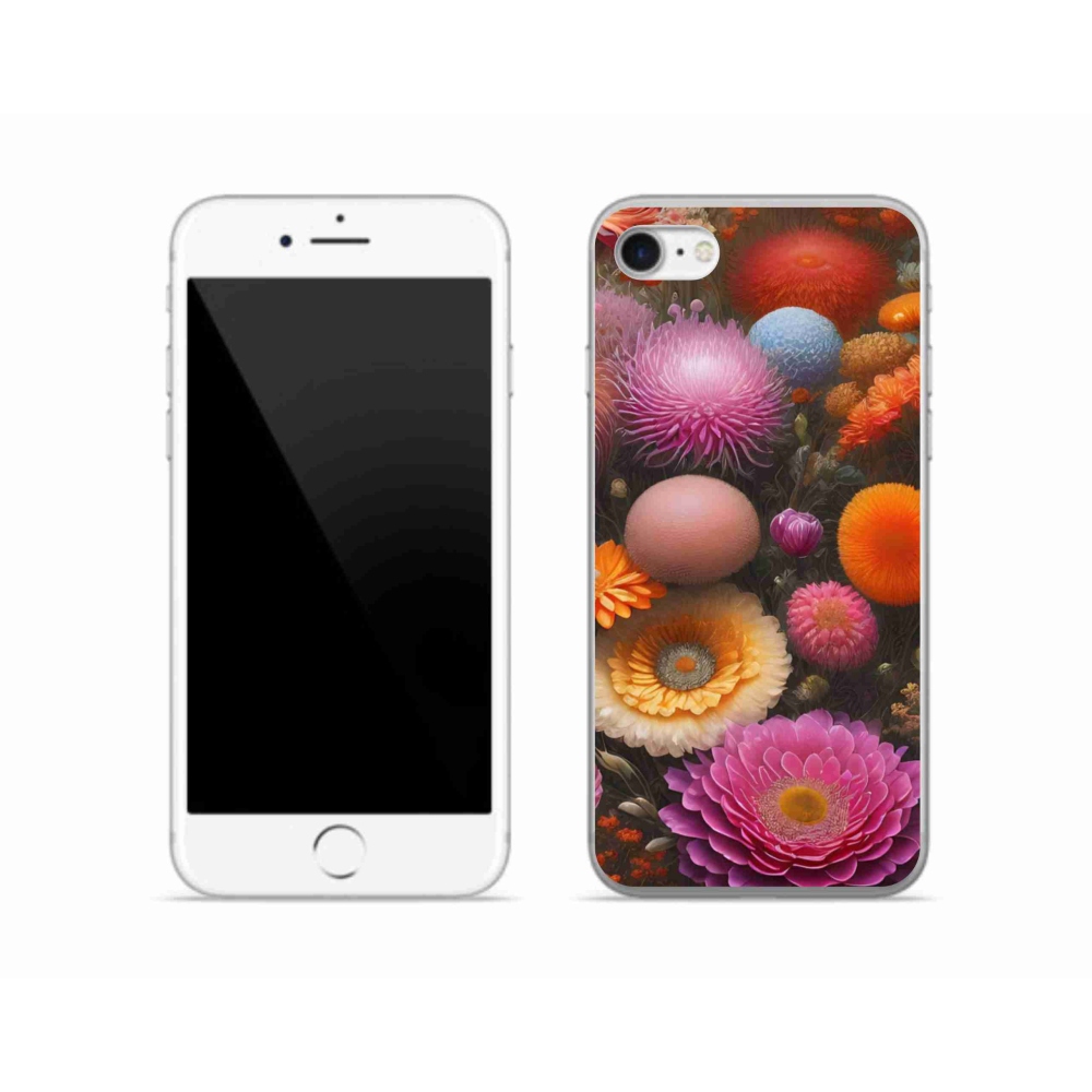 Gélový kryt mmCase na iPhone SE (2022) - kvetinová kompozícia