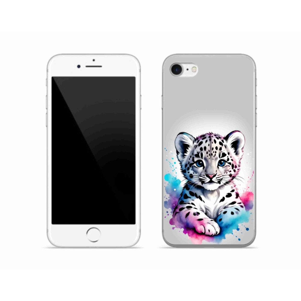 Gélový kryt mmCase na iPhone SE (2022) - leopardej mláďa