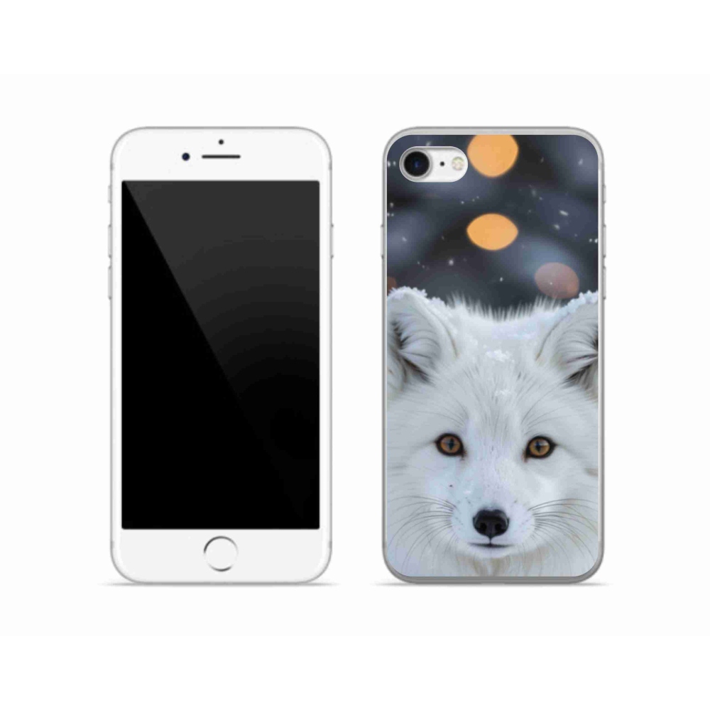 Gélový kryt mmCase na iPhone SE (2022) - líška polárna