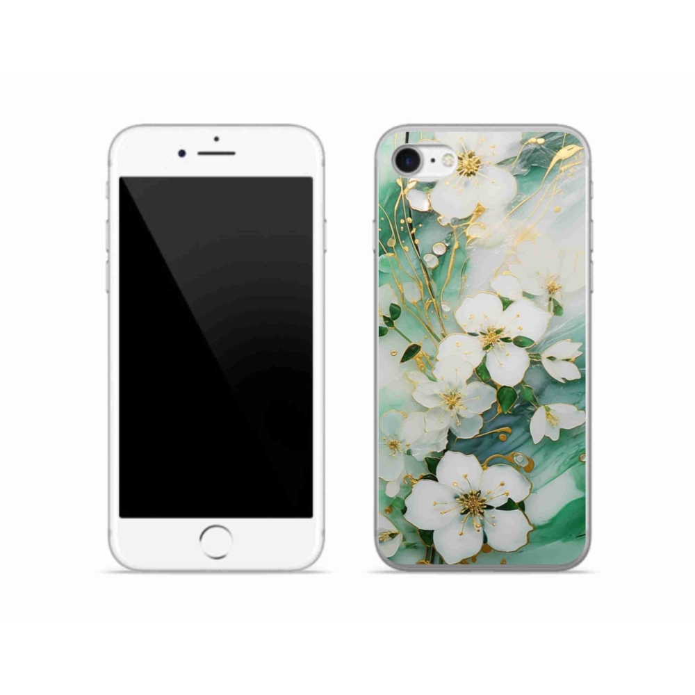 Gélový kryt mmCase na iPhone SE (2022) - nežné kvety