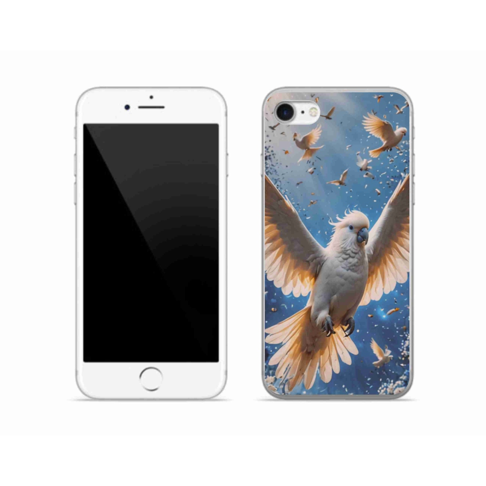 Gélový kryt mmCase na iPhone SE (2022) - papagáj kakadu