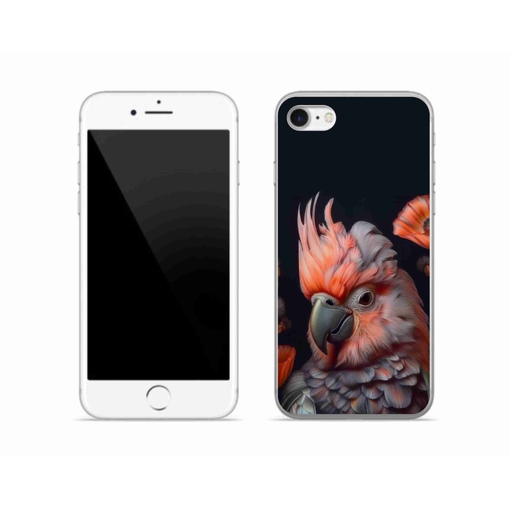 Gélový kryt mmCase na iPhone SE (2022) - papagáj kakadu vo farbách