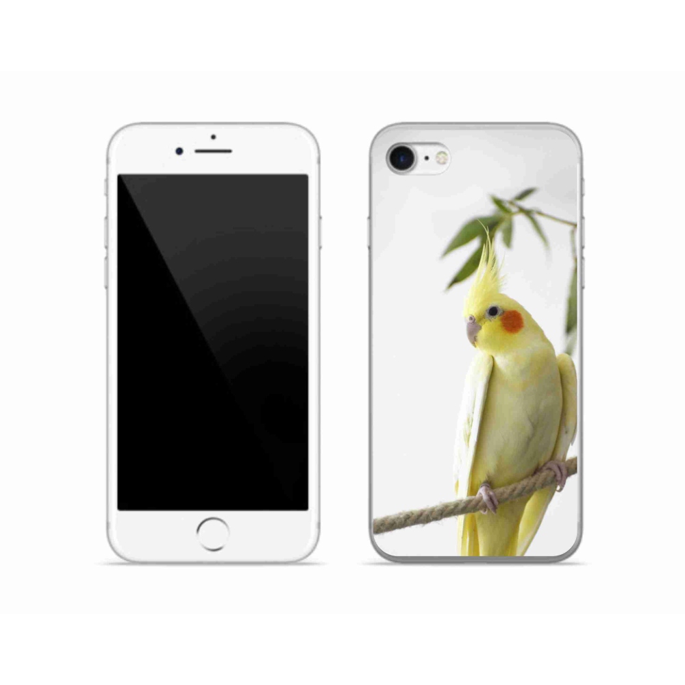 Gélový kryt mmCase na iPhone SE (2022) - papagáj korela chocholatá