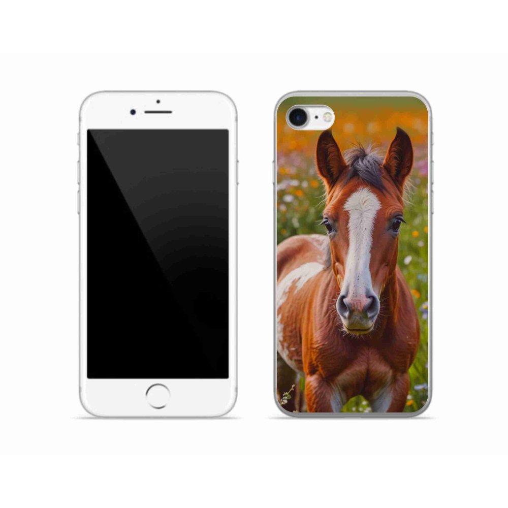 Gélový kryt mmCase na iPhone SE (2022) - roztomilé žriebä