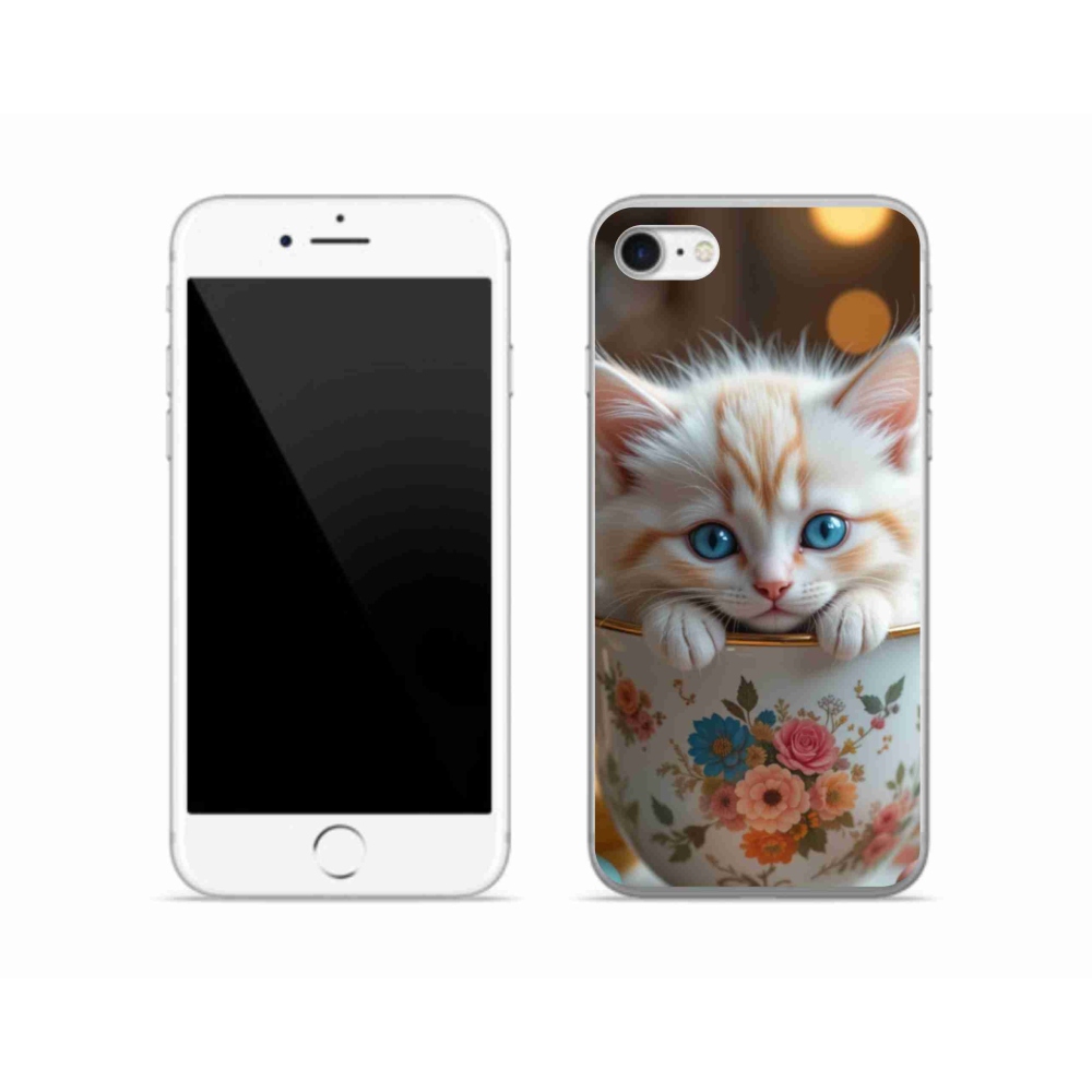 Gélový kryt mmCase na iPhone SE (2022) - roztomilé mačiatko 6