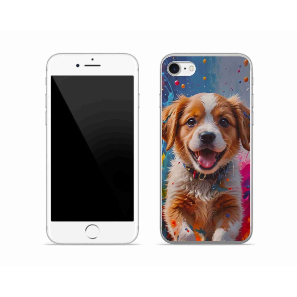 Gélový kryt mmCase na iPhone SE (2022) - roztomilé šteňa 3