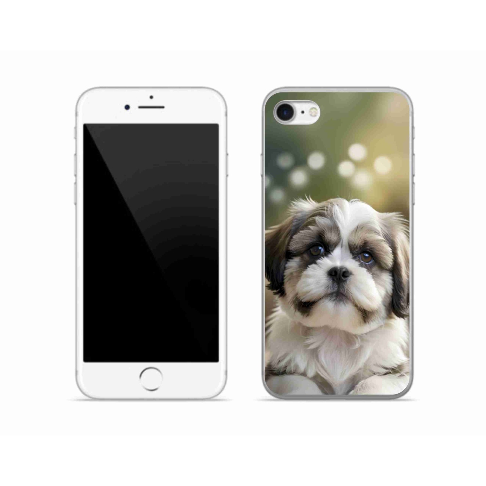 Gélový kryt mmCase na iPhone SE (2022) - roztomilý shih-tzu